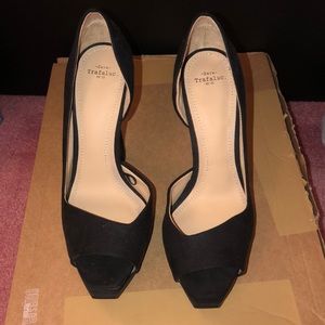 ZARA asymmetric peep toe heels